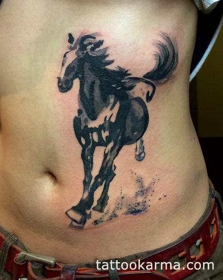 Tattoos - Abstract horse tattoo - 86046